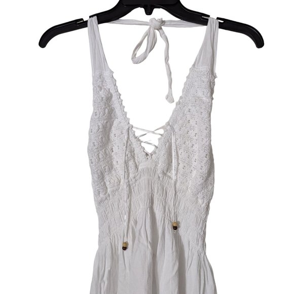 Seaspice Dresses & Skirts - Women's NWT Seaspice high low V-neck halter dress, white, size L